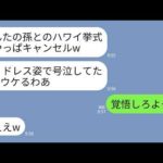 【LINE】孫のハワイ挙式に行くと式場で孫がウェディングドレス姿でポツン…。孫娘「新郎両親がキャンセルって…」→ブチギレた私「新郎一族は全員クビ」→本気の復讐した結果w